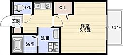 エムズ・エクレール 1Kの間取図画像