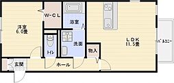 ドリーム葉月七番館 1LDKの間取図画像