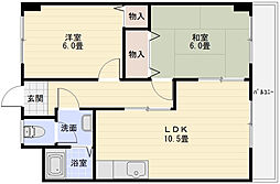 玉手山ハイツ1号館 2階/-