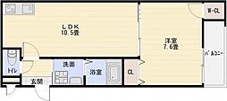 フジパレスパルトネールさとの3番館 1LDKの間取図画像