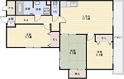 コルティーレ緑ケ丘 3LDKの間取図画像