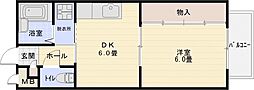 アンソレイユ 1DKの間取図画像