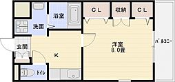 ボワリジェール・オカ 1DKの間取図画像