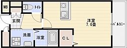 シャルム山本 ワンルームの間取図画像