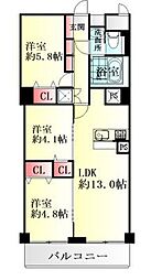 間取図画像 3DK