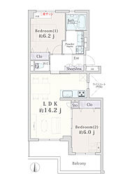 間取図画像 2LDK