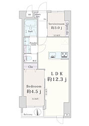 日神シルバーパレス鷺宮 1SLDKの間取図画像