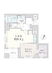 アクシア日本橋 1LDKの間取図画像