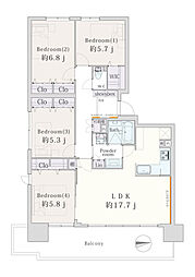 ルネ・アクシアム4 4LDKの間取図画像