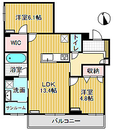ミライエ・シリウス South 2LDKの間取図画像