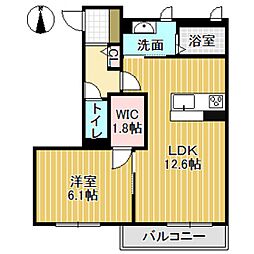 カーサレジオ 1LDKの間取図画像