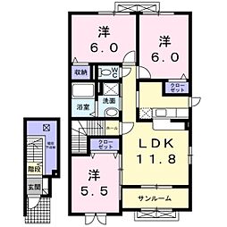 パークコート・ラフィン2 3LDKの間取図画像