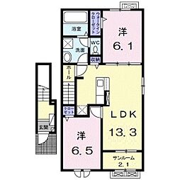 ショコラフレーズ 2LDKの間取図画像