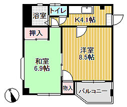 グリーンヒル和光 2Kの間取図画像