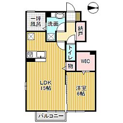 にゅうまごびれっじ2 1LDKの間取図画像