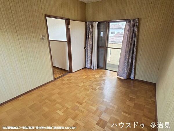 2階6帖の洋室です※掲載写真の一部は、AI画像処理により家具・荷物等を削除しています。実際の現況とは異なる場合があり、現況優先となります。