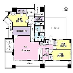 リーセントヒルズステーションフロントJ棟 3SLDKの間取図画像