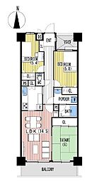 ライオンズマンション勝田台 3LDKの間取図画像