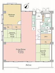 マンション沼南エリカ2号棟 3SLDKの間取図画像