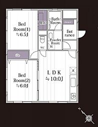 キャッスル稲毛 2LDKの間取図画像