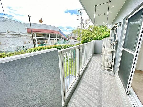 スペースにゆとりがある広いベランダで洗濯物も干せます