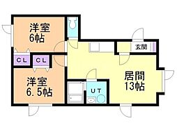 間取図画像 2LDK