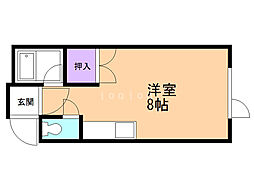 商大アビタシオン ワンルームの間取図画像