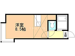 AMS緑B ワンルームの間取図画像