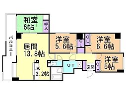 ル・ノール桜 4LDKの間取図画像