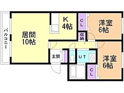 間取図画像 2LDK