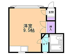 キャッスルコートSI ワンルームの間取図画像