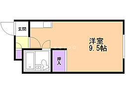 メゾンハーバービュー ワンルームの間取図画像