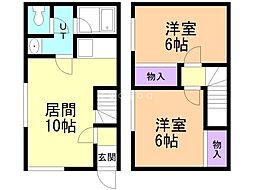 ゴールドヒル 2LDKの間取図画像
