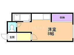 サンヴァレー ワンルームの間取図画像