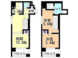 オタルベイサイドシティ7 2LDKの間取図画像