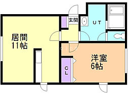 NORTE 1LDKの間取図画像
