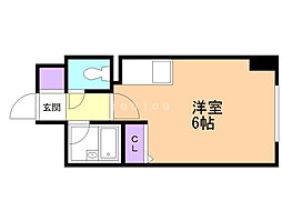 ステーションビルステーションハイツ ワンルームの間取図画像
