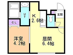 小樽駅前プレジデント 1LDKの間取図画像