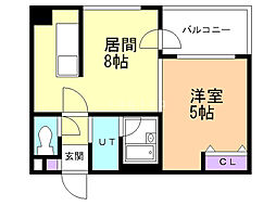 マリンビュー船見坂 1LDKの間取図画像
