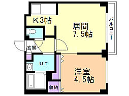ミルチ 1LDKの間取図画像