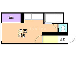 サンヴァレー ワンルームの間取図画像