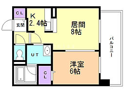 エッセンシア稲穂レジデンス 1LDKの間取図画像