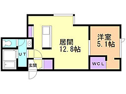 ノルフィーノグレイス 1LDKの間取図画像