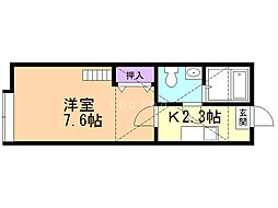 グラサージュ 1Kの間取図画像