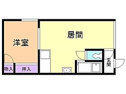 シティーコート 1LDKの間取図画像