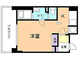 オタルベイサイドシティ7 1Kの間取図画像