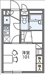JR総武線 稲毛駅 バス11分 園生台公園入口下車 徒歩3分の賃貸アパート 2階1Kの間取り