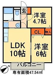 間取図画像 2LDK