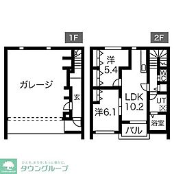 LaLa Charme A 1階2LDKの間取り