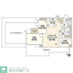 ウィルローズ稲毛 5階3LDKの間取り